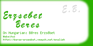 erzsebet beres business card