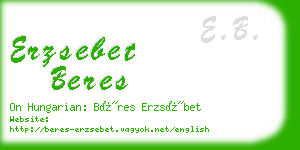 erzsebet beres business card